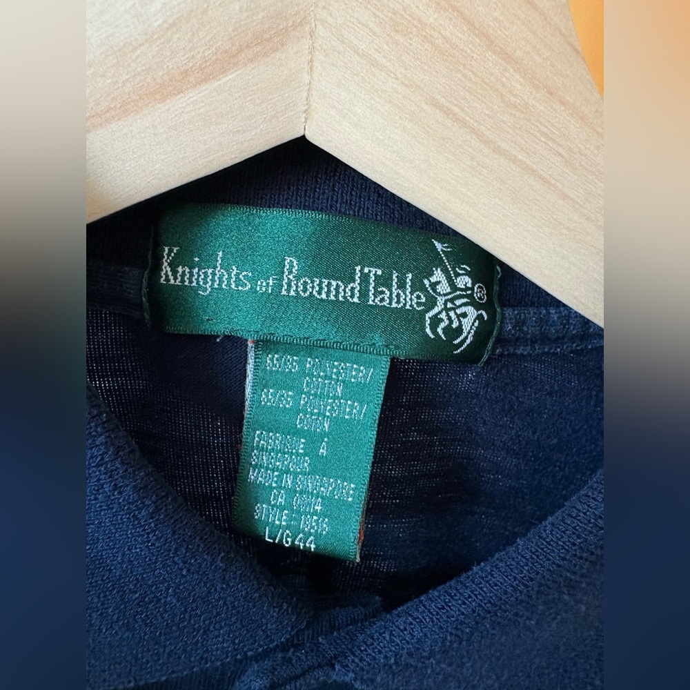 Knights Of The Round Table VTG Polo Shirts S/S Bundle Of 2 Multi Colour Strip L - Picture 10 of 11